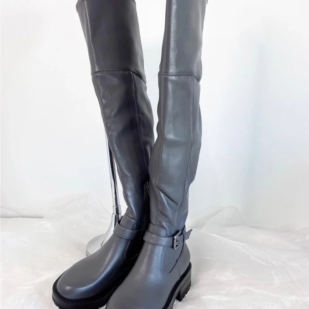 GUESS Women's Gray Frazer Over-The-Knee Boot 7M